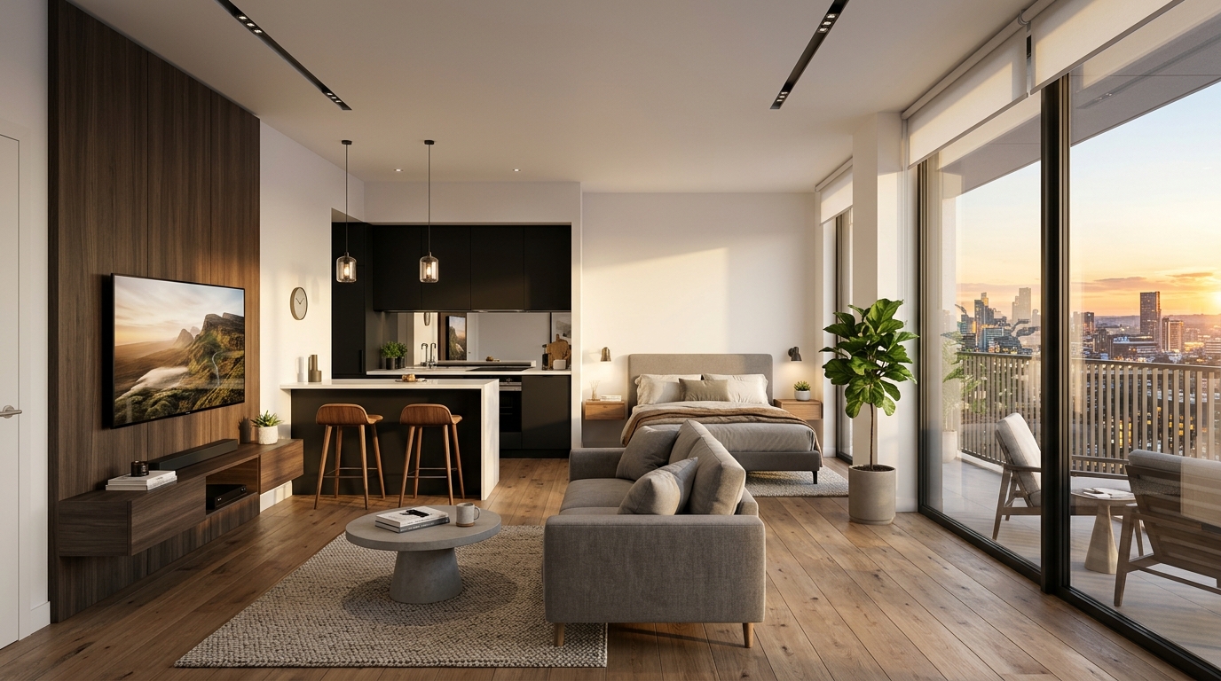 1 BHK Luxury Suite (128 Units) Layout Plan
